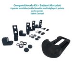 Kit d'accessoires inclus pour portail battant ouverture motorisée